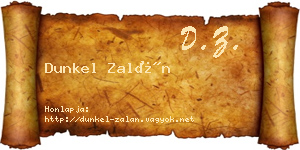 Dunkel Zalán névjegykártya