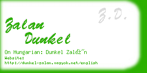 zalan dunkel business card